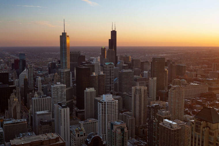 Willis Tower (wcześniej Sears Tower) w Chicago w USA